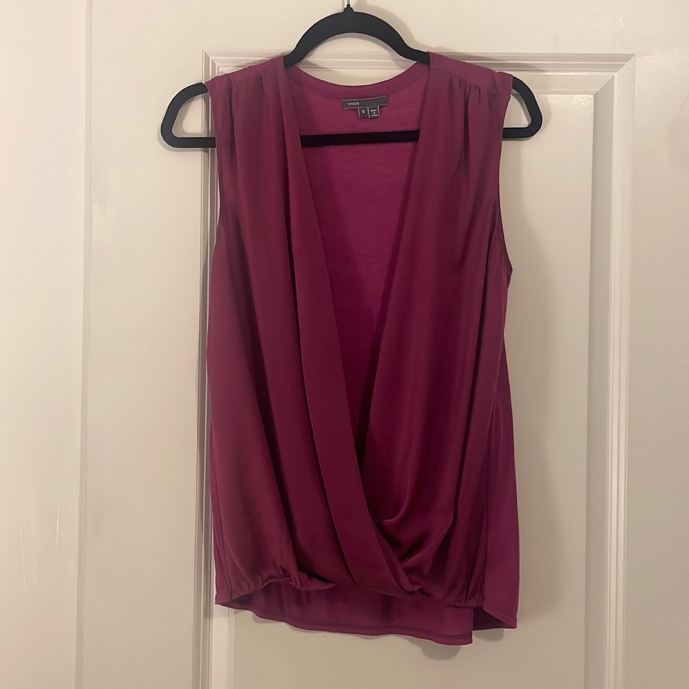 Vince Deep V Blouse